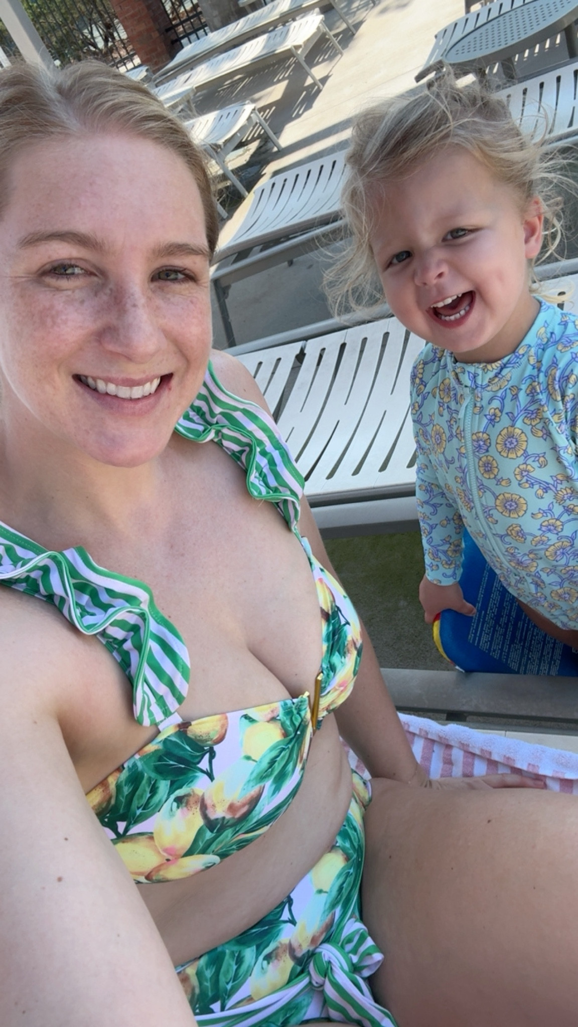 Hit up the pool today with this cutie! Trying to get it in as much as possible before it closes for the summer. My swimsuit is one of my new favorites!! Under $33 and fits so perfect. Comes in a ton of different colors and is true to size. I am wearing a size medium. Arabella’s swimsuit is sold out, but they do have it in a different print, so I linked that one 🫶🏻

Swimsuit / swimwear / vacation / 

#LTKSeasonal #LTKFindsUnder50 #LTKSwim