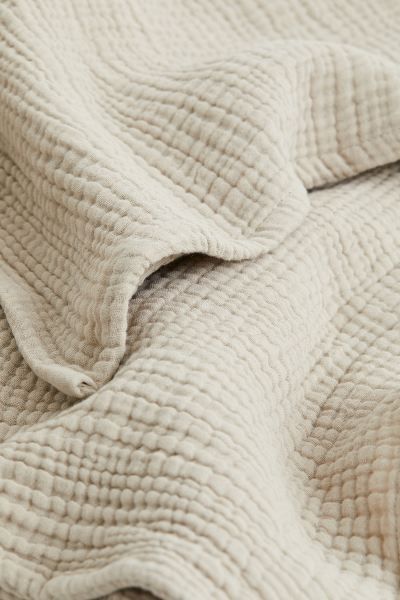 Cotton Muslin Bedspread - Light taupe - Home All | H&M US | H&M (US + CA)