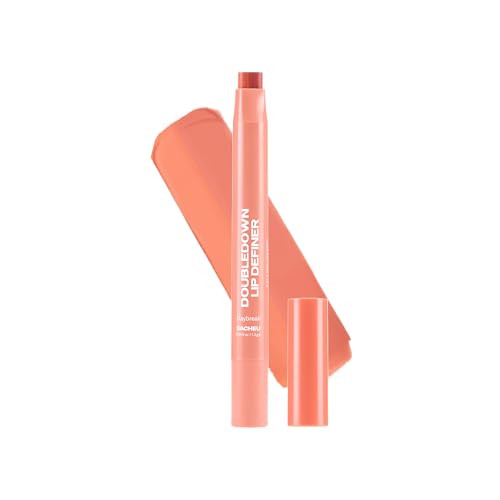 Sacheu DoubleDown Lip Definer — 2-in-1 Lip Liner & Balm — Long-Lasting Korean Make Up Lipstick with Satin Finish, Avocado Oil & Vitamin E (Daybreak) | Amazon (US)