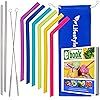 Reusable Straws Silicone & Stainless Steel Straws – 6 Silicone Straws + 2 Metal Straws for Drin... | Amazon (US)