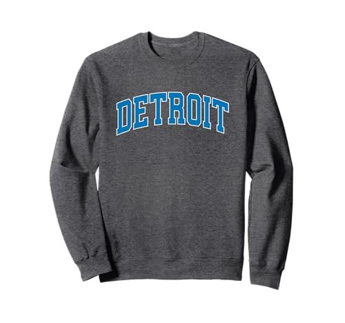 Detroit - Throwback Design Print - Classic Sweatshirt | Amazon (US)