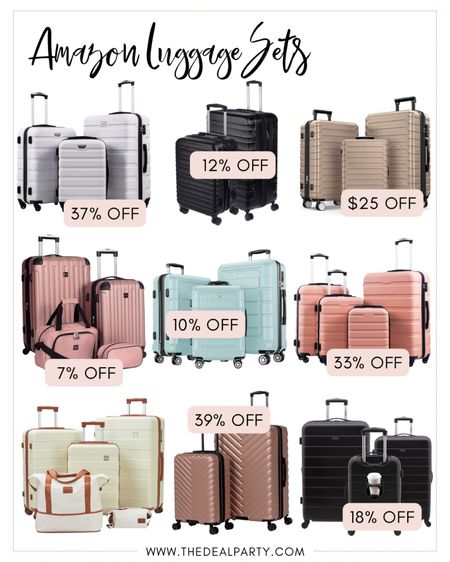 Amazon Luggage Sets | Luggage Deals | Amazon Deals | Amazon Sale | Luggage Sales | 3 piece Luggage Sets 

#LTKHoliday #LTKSeasonal #LTKsalealert