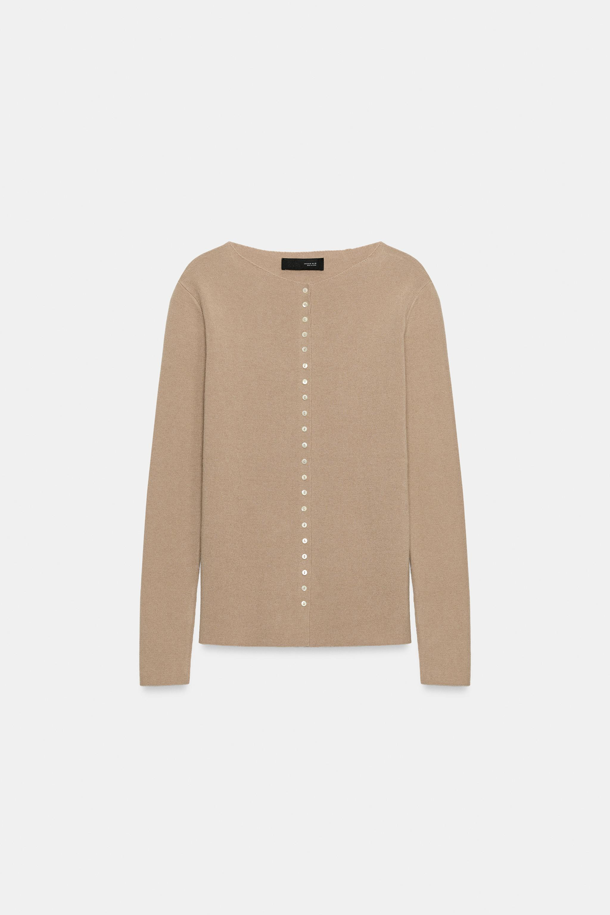 WOOL BLEND BUTTONED CARDIGAN | Zara DE