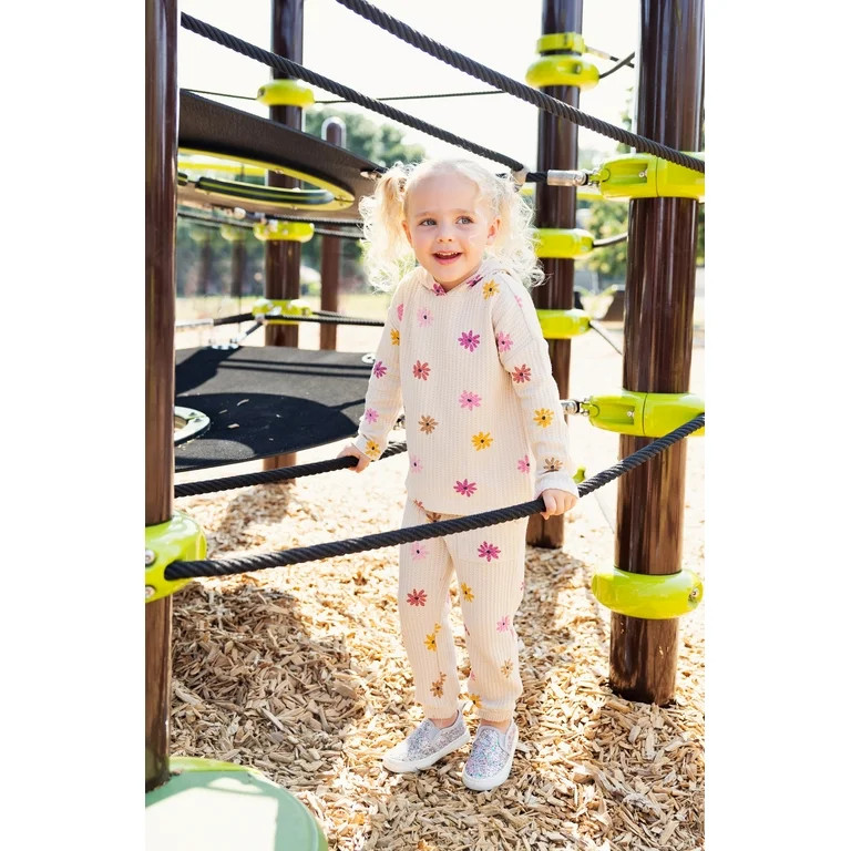Garanimals Toddler Girls Thermal Hoodie, Sizes 12 Months - 5T | Walmart (US)