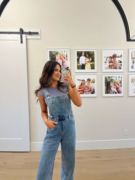 These overalls are SO stinkin cute! I love the wide leg! My undershirt is out of stock 🥲 