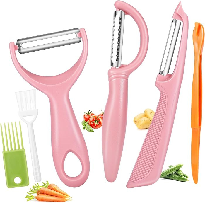 Senbowe Upgrade Potato Peeler for Kitchen, 6PCS Stainless Steel Vegetable Peeler, I and Y Veggie ... | Amazon (US)