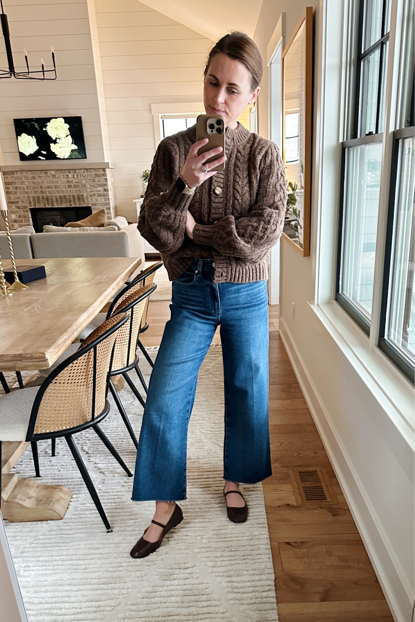 Sweater size XS
Jeans size 25
Shoes I went down a half size 

#LTKOver40 #LTKSeasonal #LTKStyleTip