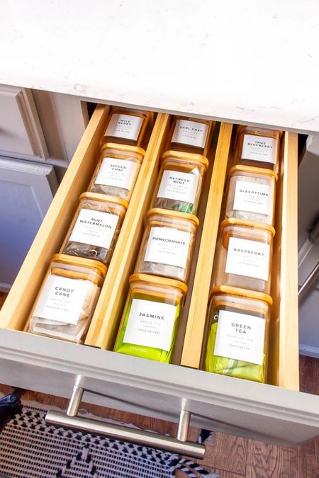 Tea storage accessories for your kitchen drawer!

Glass containers, drawer dividers, tea labels, kitchen organizers, home organizing 


#LTKsalealert #LTKfindsunder50 #LTKhome