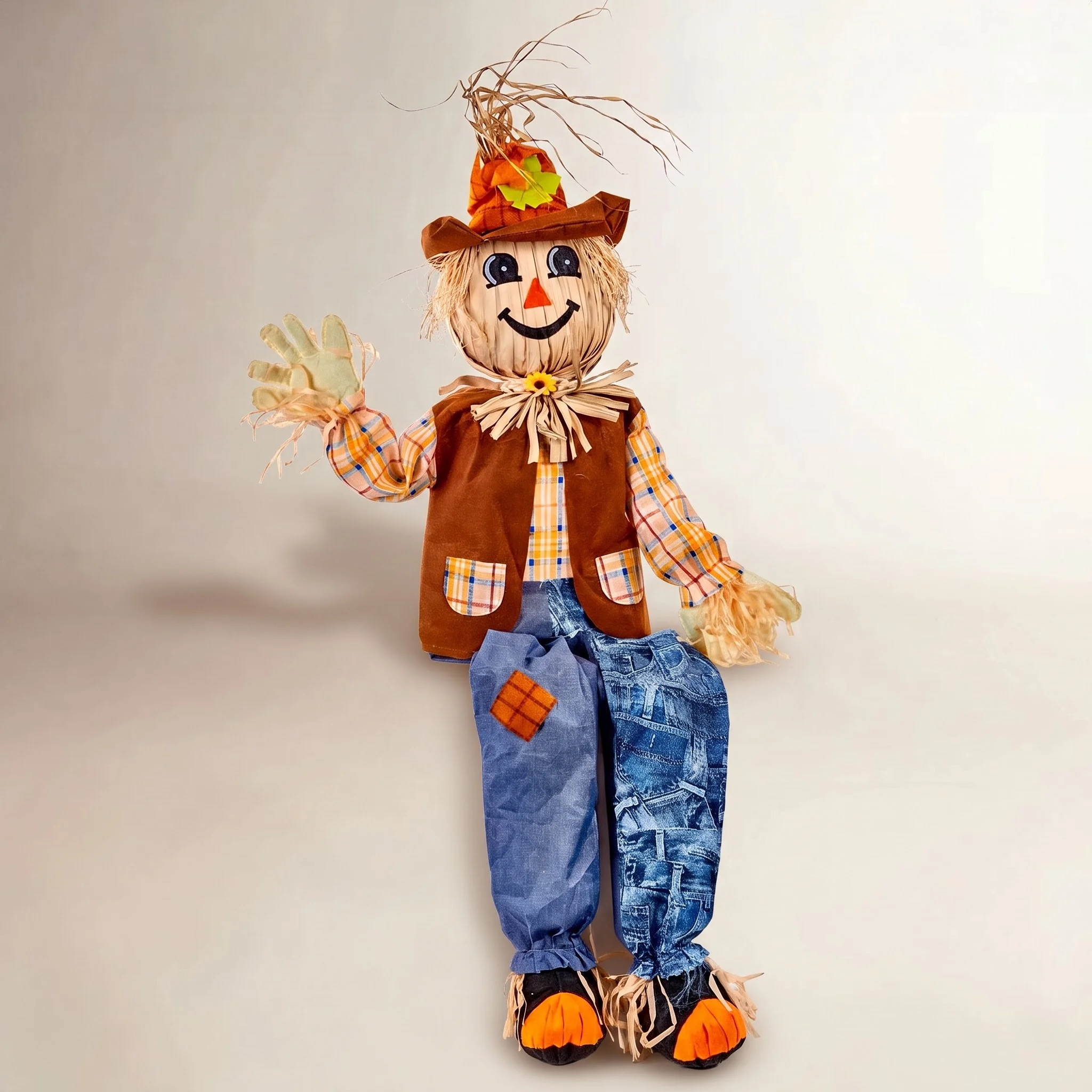 60" Harvest Sitting Scarecrow | Wayfair North America