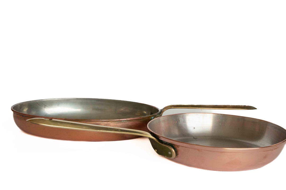 Vintage Copper Saute Pans Tagus R38 and R76 Fish Saute Pan Made in Portugal Selling as Set - Etsy | Etsy (US)