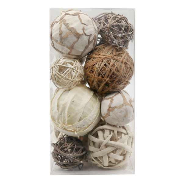 White & Light Brown Dried Filler Ball Mix, sold by At Home | At Home