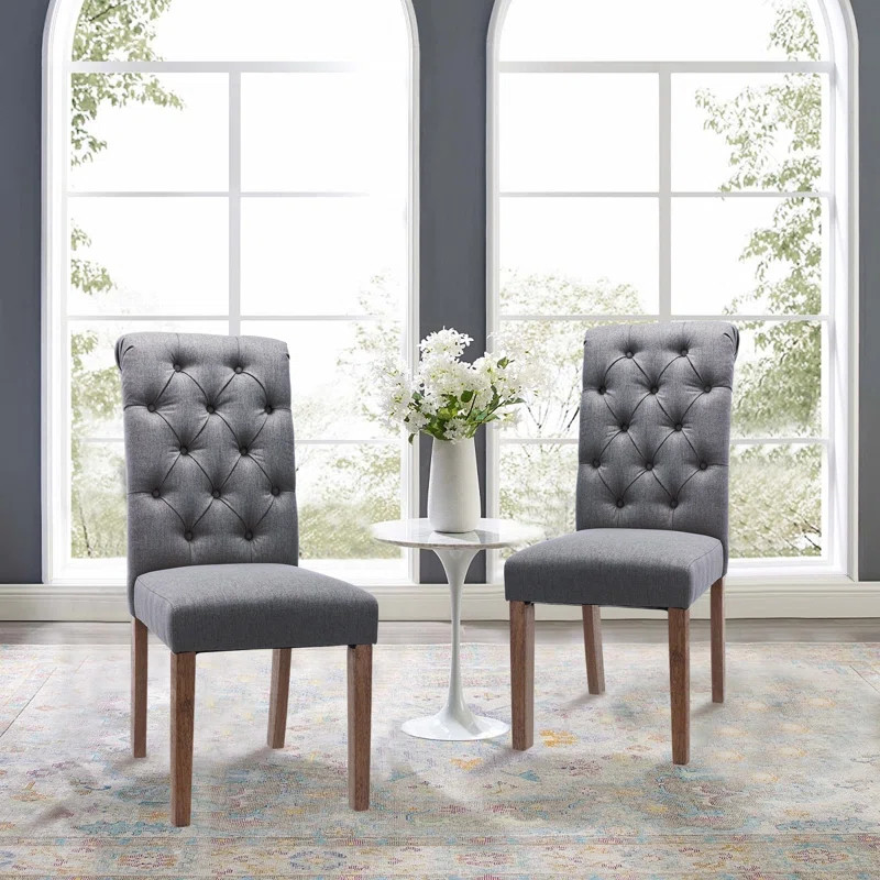 Bookout Tufted Upholstered Wooden Dining Chairs (Set of 2) | Wayfair North America
