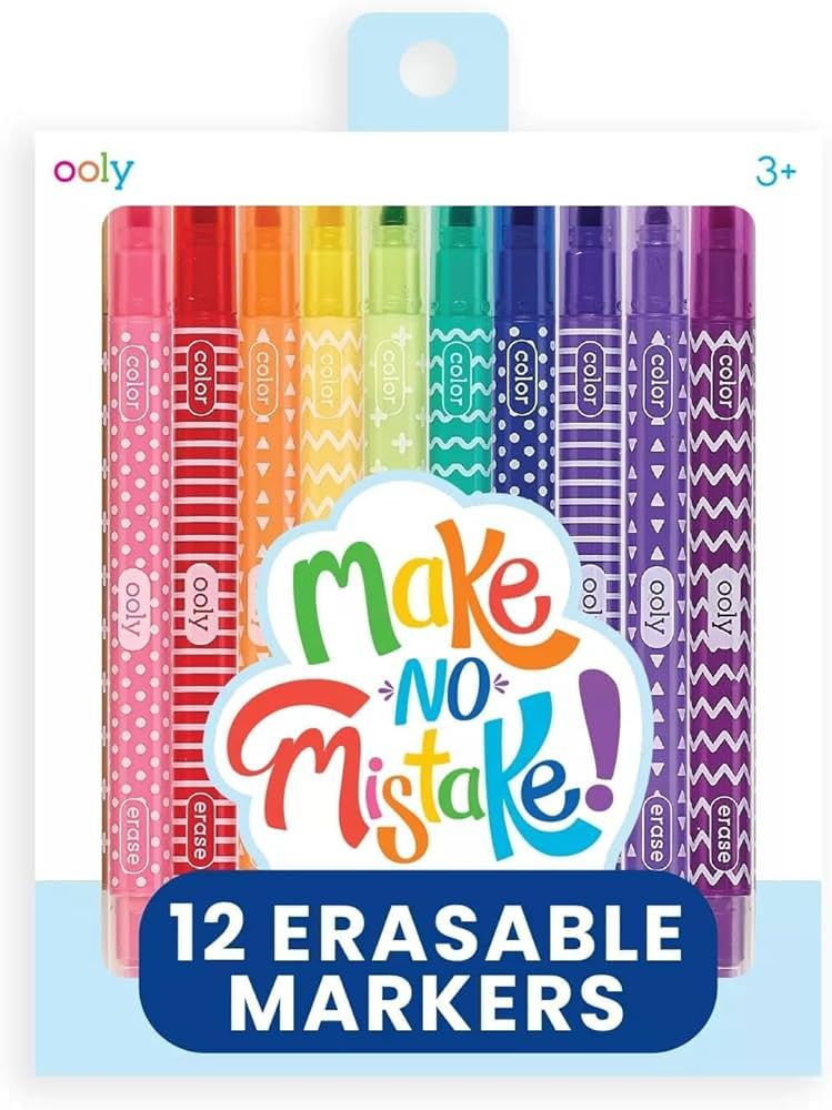 Ooly Make No Mistake Erasable Markers, Stress and Mess Free Marker Pack You Can Erase, Drawing an... | Amazon (US)