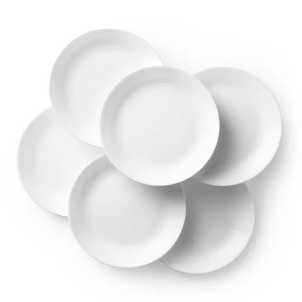 Corelle 10.3" 6pk Glass Dinner Plates White | Target