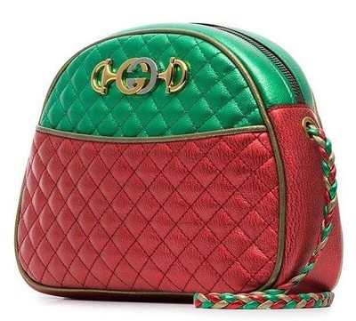 NEW GUCCI RED GREEN GOLD QUILTED TRAPUNTATA ZUMI LEATHER MINI CROSSBODY BAG  | eBay | eBay US
