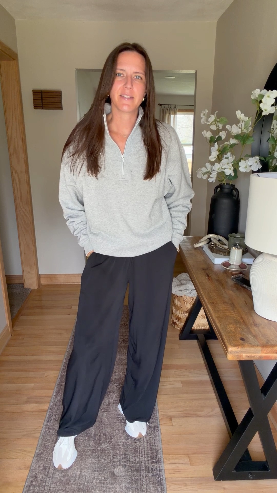 Today’s outfit 

Pants - small long 
Sweatshirt - small
Bra tank - small 