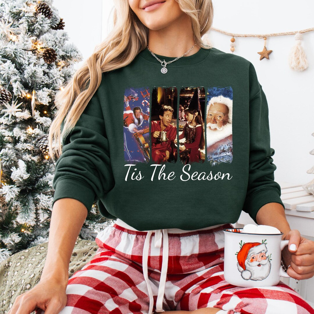 Tis the Season the Santa Clause Sweatshirt, Retro Santa Claus Christmas Tee, Believe Santa T-shir... | Etsy (US)