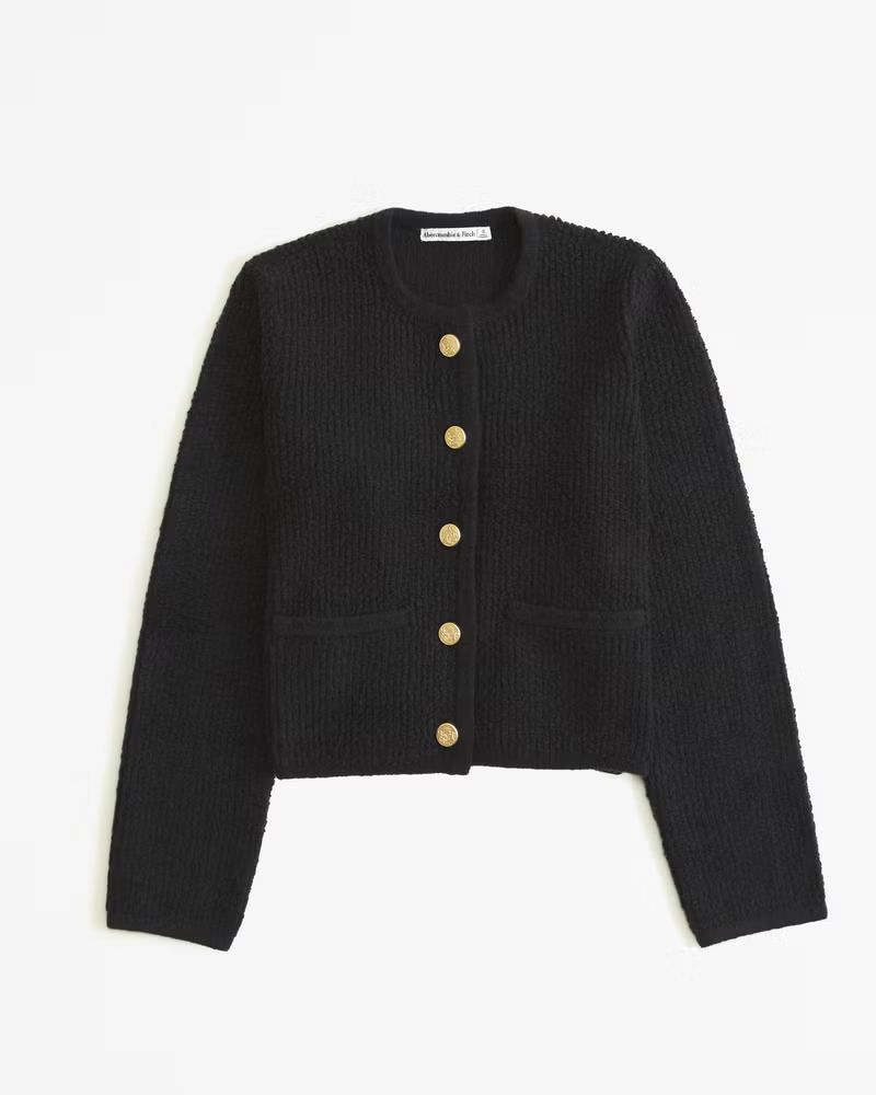 Collarless Sweater Jacket | Abercrombie & Fitch (US)
