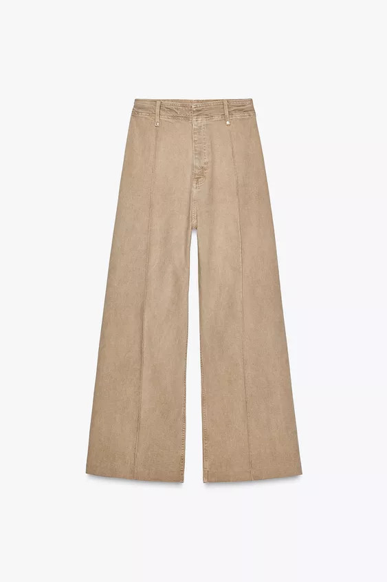 ZW COLLECTION WIDE-LEG HIGH-WAIST JEANS | Zara UK