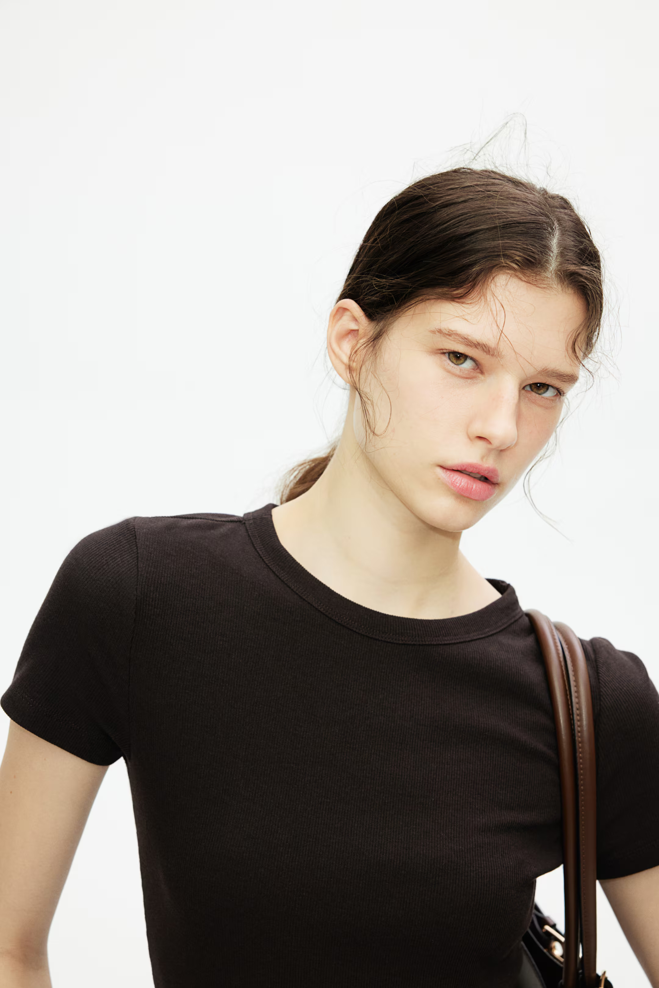 Ribbed Modal-blend T-shirt | H&M (US + CA)