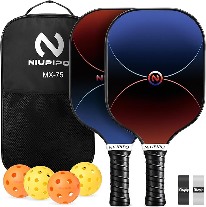 niupipo Pickleball Paddles Set of 2/4/1, USAPA Approved Graphite Carbon Fiber Pickleball Rackets,... | Amazon (US)