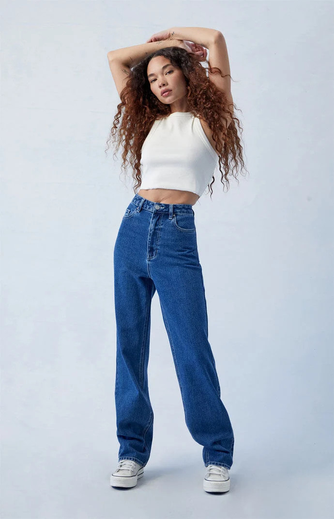 Women's Dark Indigo '90s Boyfriend Jeans - Size 30 | PacSun