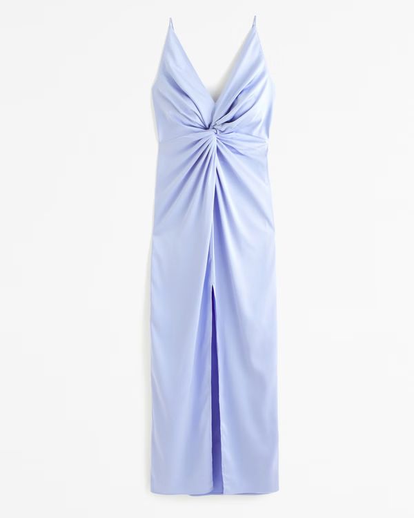 Women's Draped Twist-Front Maxi Dress | Women's Dresses & Jumpsuits | Abercrombie.com | Abercrombie & Fitch (US)
