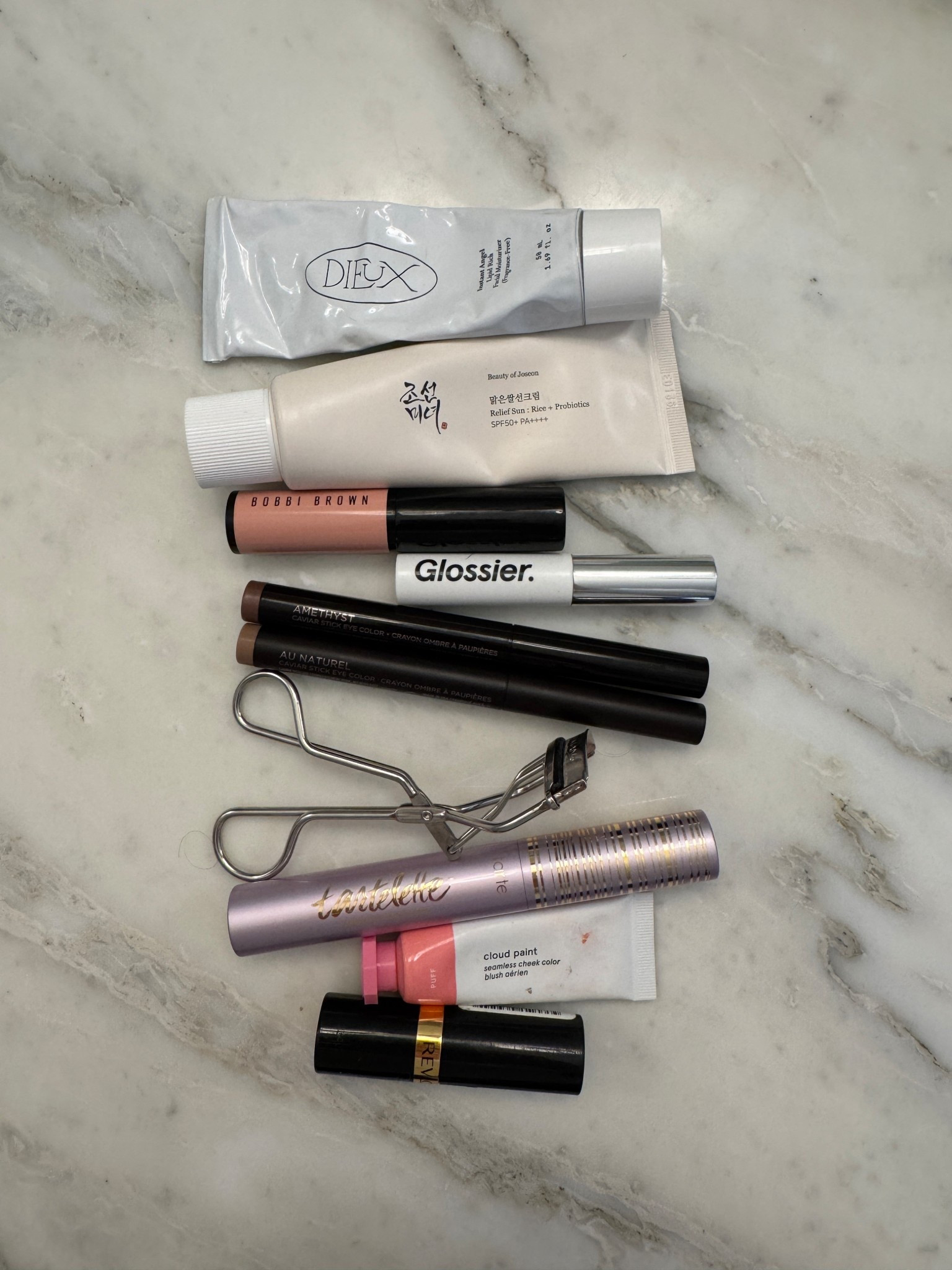 I mentioned in my newsletter that I have the most minimal makeup routine. this is it. this is all I have.

#LTKCyberWeek