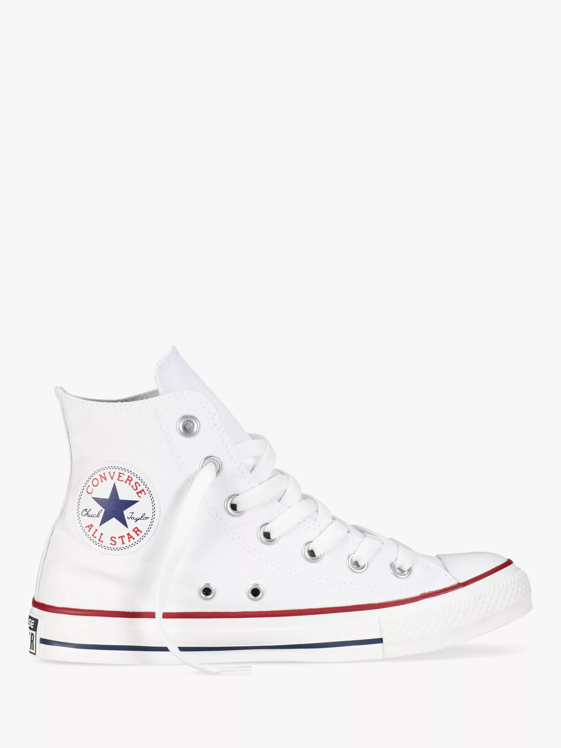 Converse Chuck Taylor All Star Canvas Hi-Top Trainers, White | John Lewis (UK)