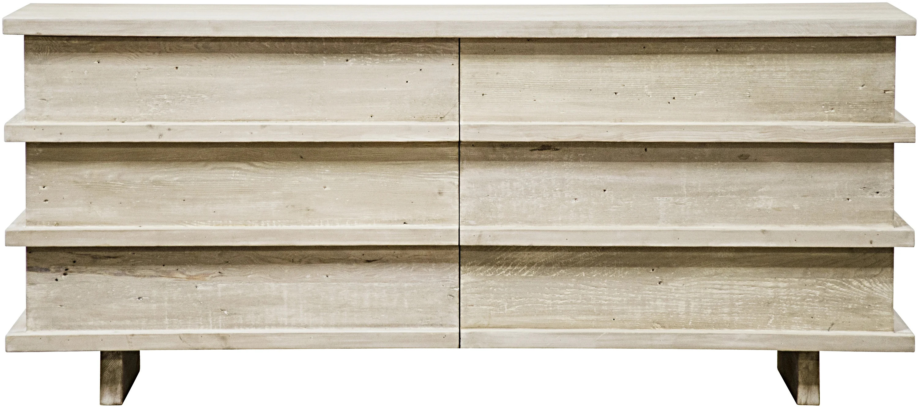 Bergamot 6 Drawer 76" W Solid Wood Double Dresser | Perigold