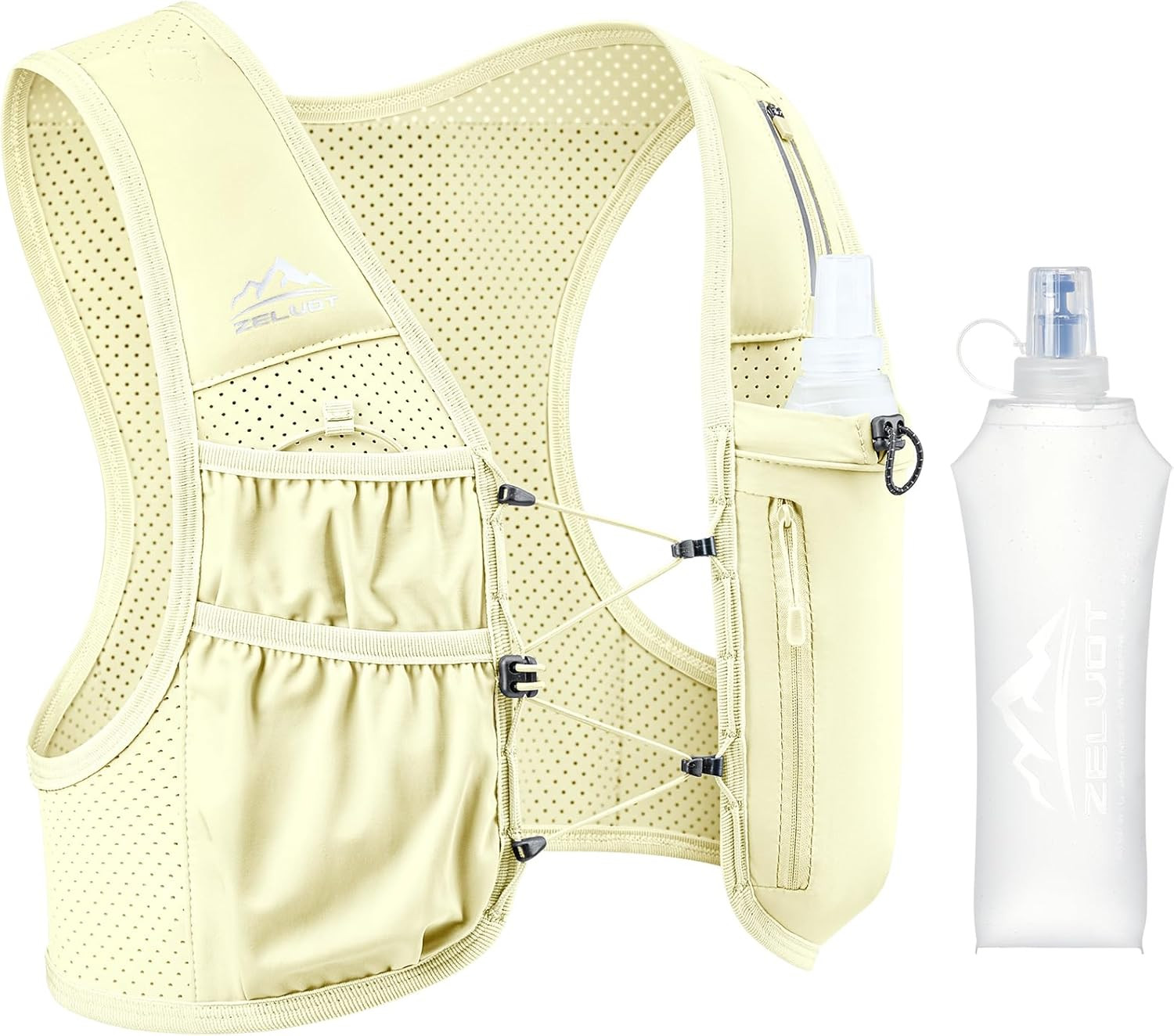 Running Vest for Women Men, US Patent, Adjustable Chest Straps Running Hydration Vest with 500ml Soft Flask, Lightweight Reflective Hydration Backpack for Marathon | Amazon (US)