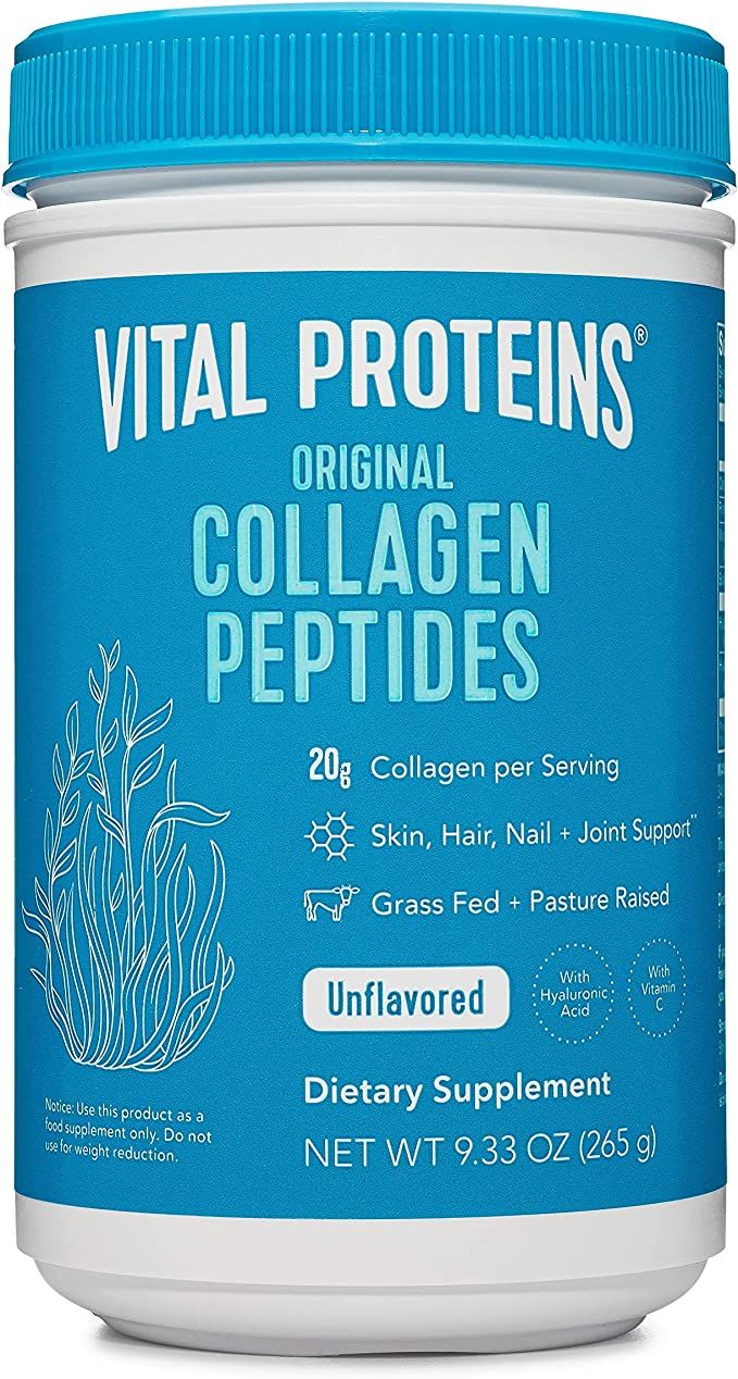 Vital Proteins Collagen Peptides Powder, 9.33 oz, Unflavored with Hyaluronic Acid and Vitamin C | Amazon (US)