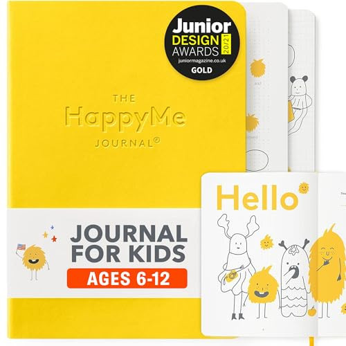 HappyMe - Gratitude Journal for Kids with Daily Prompts, Writing Notebook to Express Thoughts & Feelings, Growth Mindset and Learning Tool for Ages 6-12, Perfect for Reflection, English (US), (Yellow) | Amazon (US)