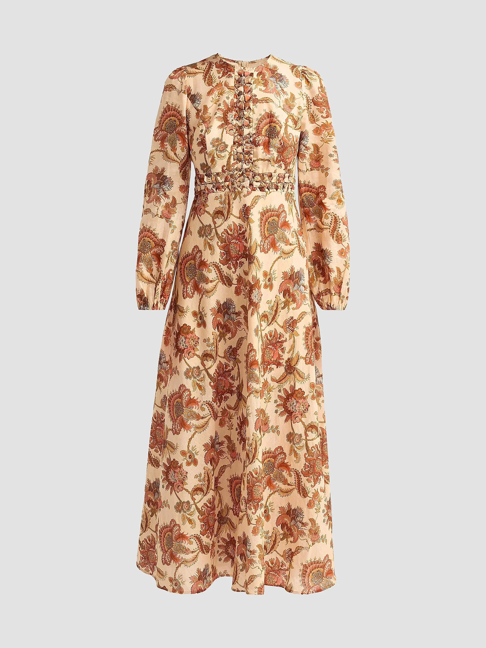 Aster Floral Linen Knot Detail Maxi Dress | Saks Fifth Avenue