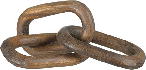 Creative Co-Op Reclaimed Wood 3 Links Chain, Natural | Amazon (US)