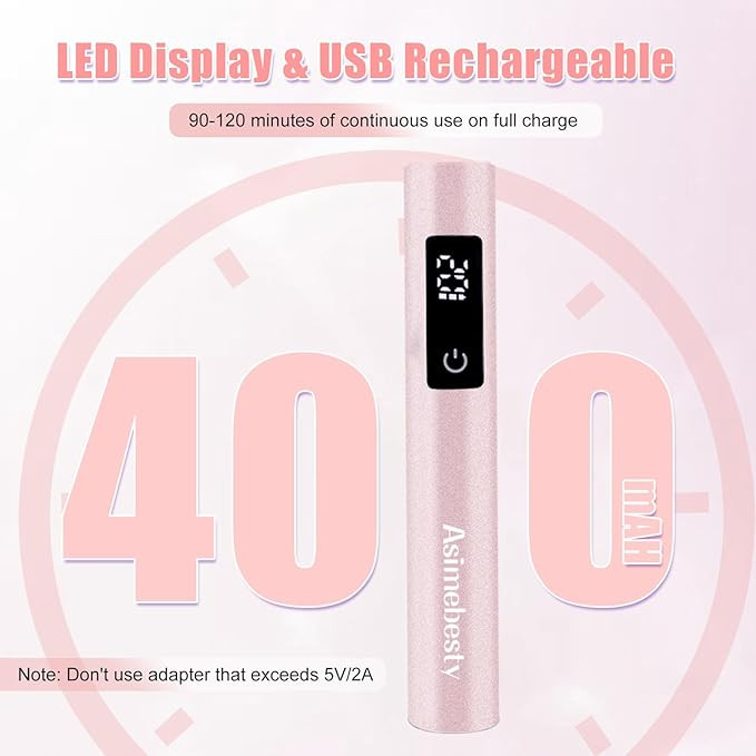 UV Light for Gel Nails, Mini UV Nail Lamp Hand held with Stand, Portable Small Nail Dryer Light f... | Amazon (US)