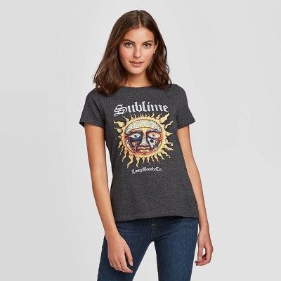 Women's Sublime Short Sleeve Graphic T-Shirt (Juniors') - Charcoal | Target