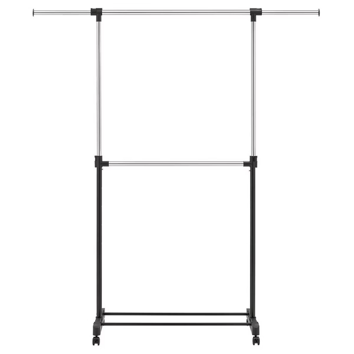 Adjustable Double Rod Garment Rack Black - Room Essentials™ | Target
