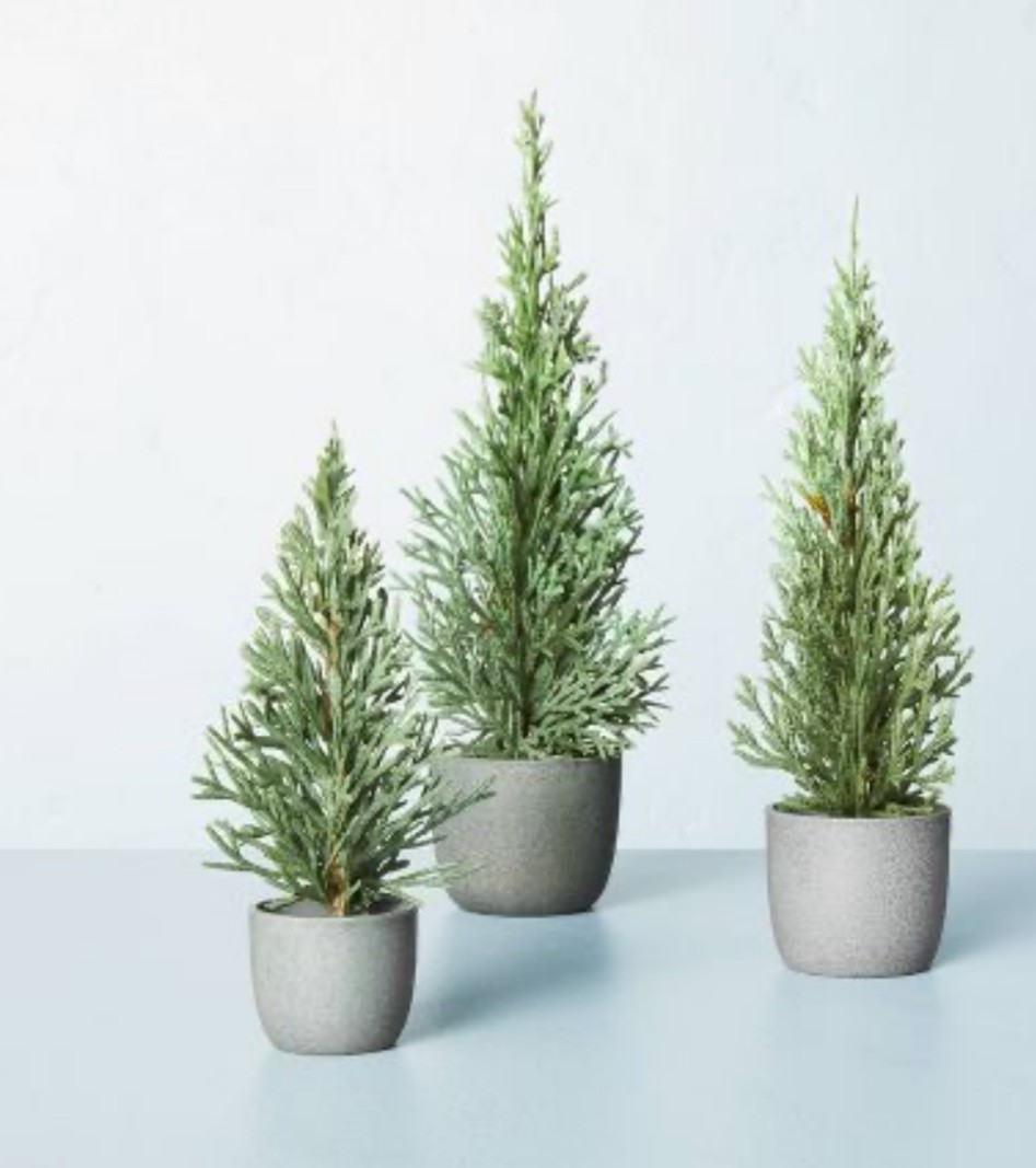 Hearth & Hand with Magnolia cute cedar tree set! 

#LTKHoliday #LTKunder50 #LTKhome