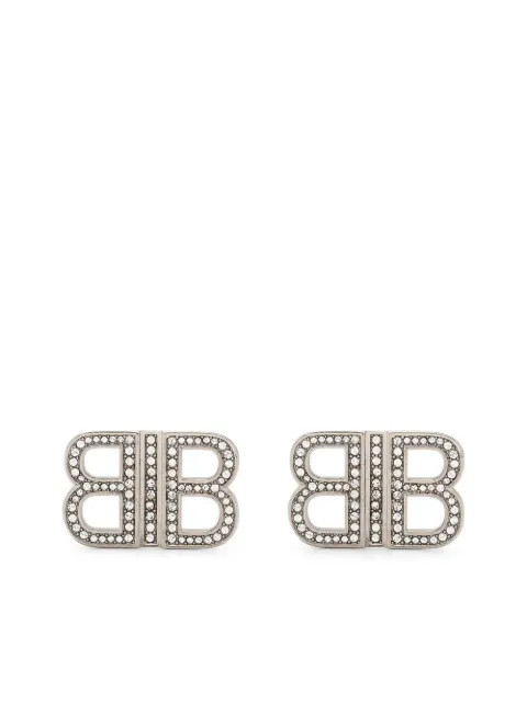 Balenciaga logo-plaque Earrings - Farfetch | Farfetch Global