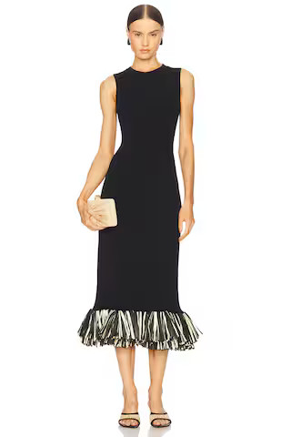 SIMONMILLER Boa Knit Raffia Dress in Black from Revolve.com | Revolve Clothing (Global)