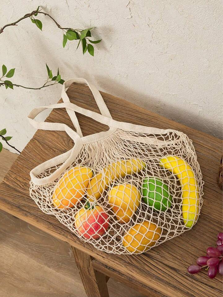 Portable Reusable Grocery Bags for Fruit and Vegetable Storage Bag Washable Co Mesh String Orga | SHEIN