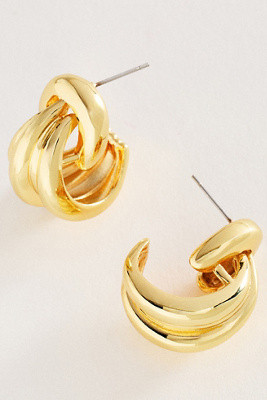 BaubleBar Linda Knot Hoop Earrings | Anthropologie (US)