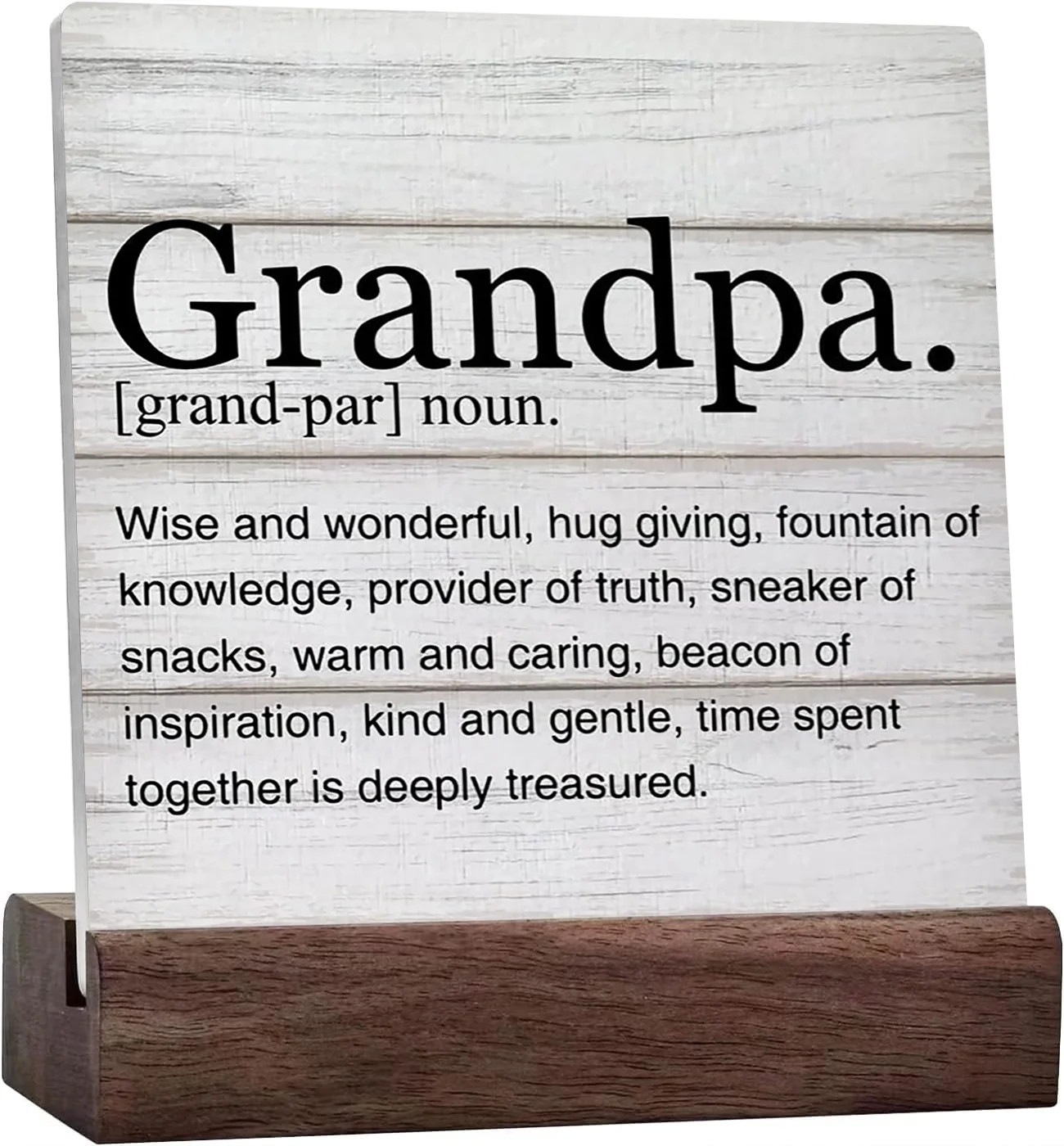 Ceramic Sign 4x4 Inch Grandpa Gift From Granddaughter Grandson Grandpa Definition Ceramic Plaque ... | Walmart (US)