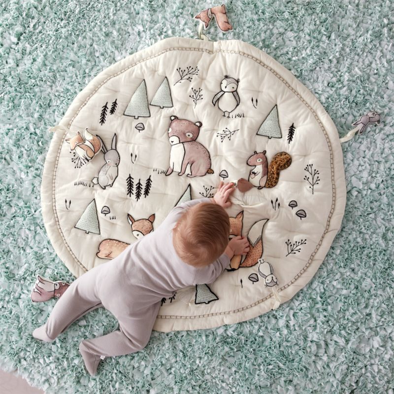 Woodland Animals Baby Activity Mat + Reviews | Crate & Kids | Crate & Barrel