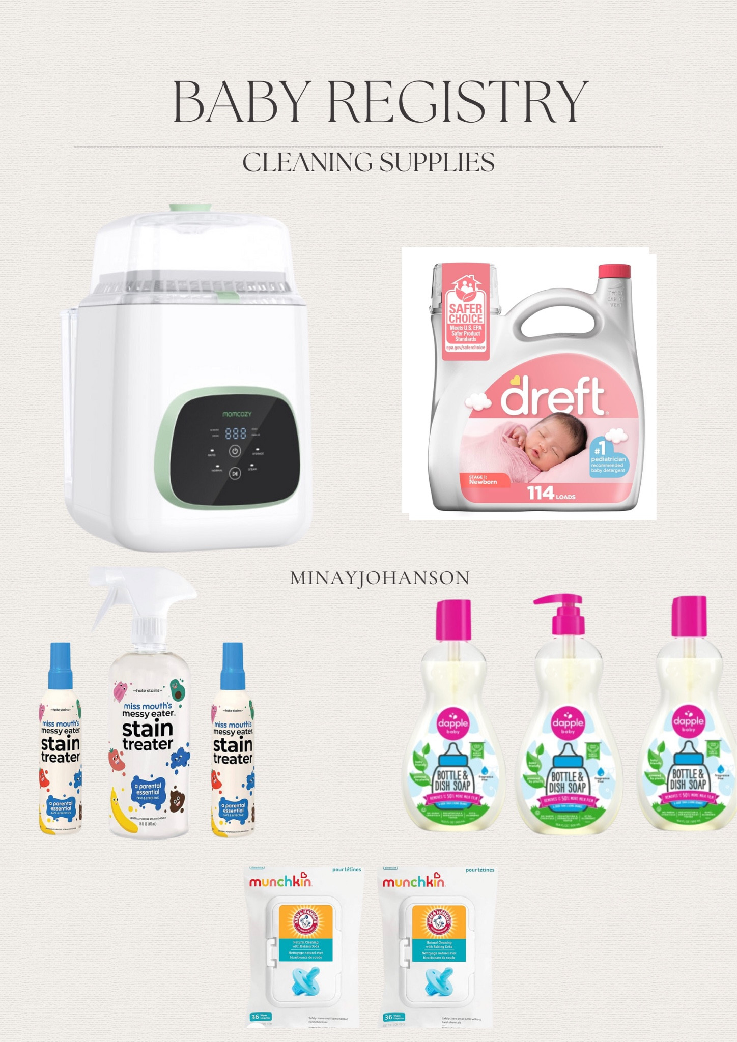 Baby Registry- cleaning supplies safe for babies🤍

After hours of research here are some of the must haves for baby registry cleaning edition. 

#babyregisty #baby #newborn #babymusthaves #bottlecleaner #mamacozy #amazonbaby

#LTKKids #LTKBaby #LTKBump