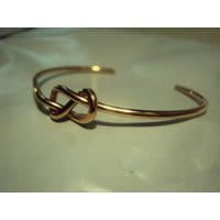 12G Rose Or Yellow Gold Infinity Knot Cuff, Bracelet, Smooth Finish, Handcrafted, Stylish, 14Kt Fill | Etsy (US)