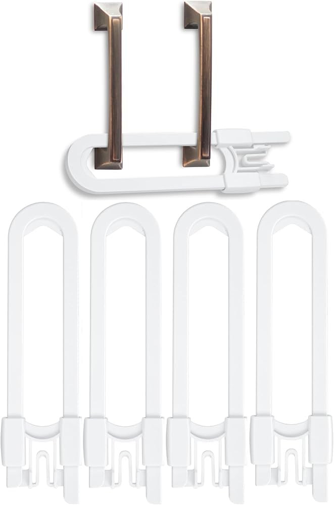 Vmaisi No Drill U-Shaped Sliding Cabinet Locks Baby Proofing, 4 Pack | Amazon (US)