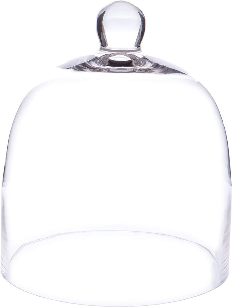 Plymor 7.875 inch x 9.5 inch Bell Jar Glass Display Dome Cloche (Interior size 7.5" x 7.75") | Amazon (US)
