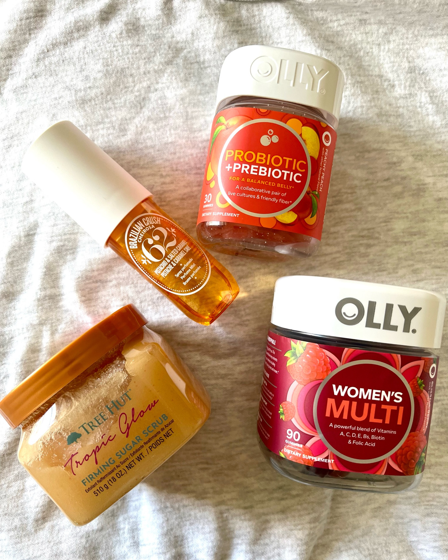Olly vitamins, womens vitamins, body mist, sol de janeiro Brazilian crush, sol de janeiro fragrance mist , body scrubs, tree hut body scrubs,  tropical glow sugar scrub.

#LTKFind #LTKbeauty #LTKunder50